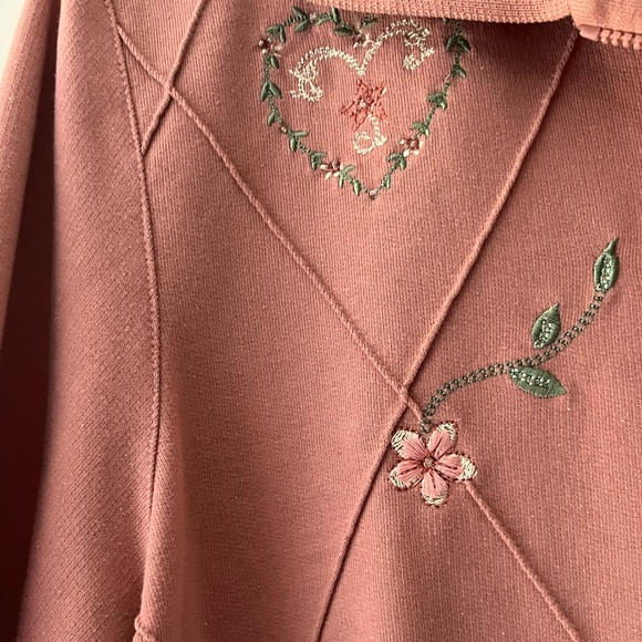 Alfred Dunner Pink Heart Sweater - Picture 5 of 9